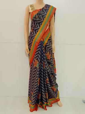 SAREE-PUSHPA-BRASSOCOTTON-NAVYBLUE-S0579