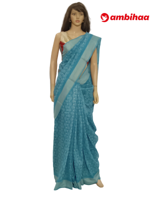 SAREE-AKIRASILK-KORACOTTON-SKYBLUE-S0643-RS675