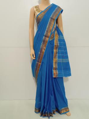 SAREE-AISHWARYA-FANCYCOTTON-BLUE-S0543-RS999/-