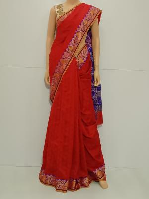 SAREE TRAEND SILKCOTTON RED S0071 RS875