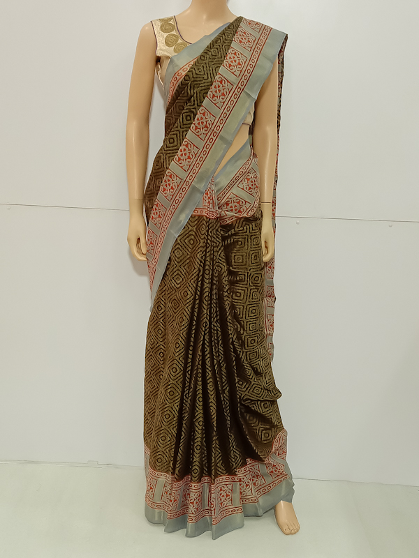 SAREE-PUSHPA-BRASSOCOTTON-BROWN-S0586-RS800