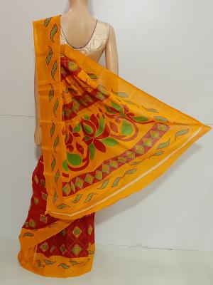 SAREE-PUSHPA-B RASSOCOTTON-RE DYELLOW-S0582- RS800