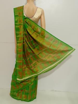 SAREE-PUSHPA-BRASSOCOTTO-LEAFGREEN-S0585-RS800 