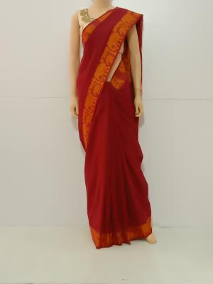 SAREE-ROJA-FANCYCOTTON-MAROON-S0576-RS650