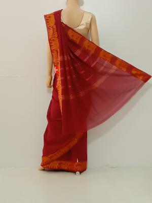 SAREE-ROJA-FANCYCOTTON-MAROON-S0576-RS650