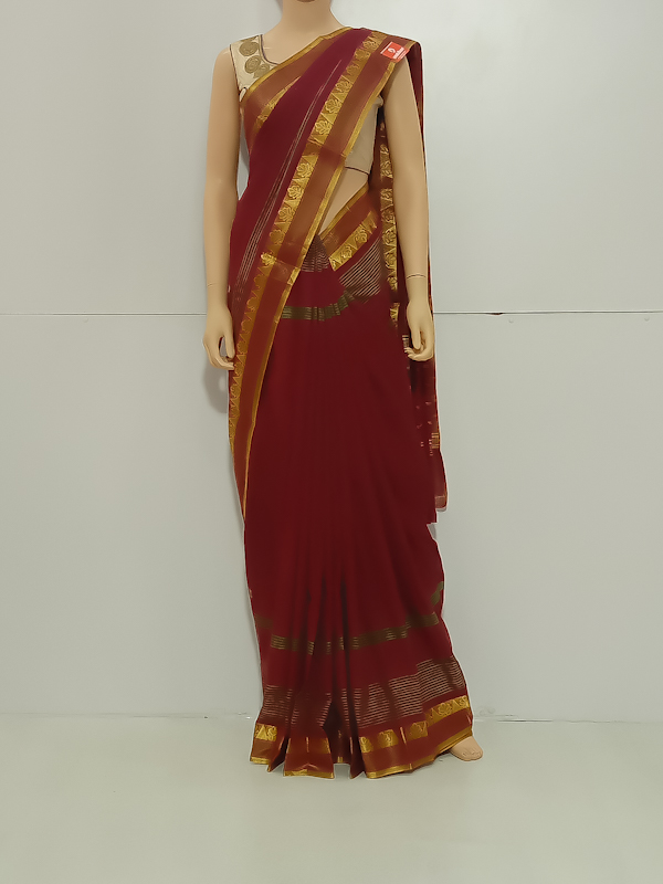 SAREE-AISHWARYA-FANCYCOTTON-MAROON-S0557-RS999