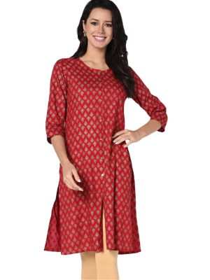 kurthi_avaasa_ 09_L_size_maroon_flowerdesign