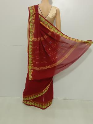 SAREE-AISHWARYA-FANCYCOTTON-MAROON-S0546-RS999/-