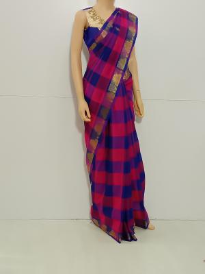 SAREE-AISHWARYA-FANCYCOTTON-BLUE&PINK-S0554-RS1099