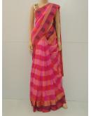 SAREE UPPADA FANCY COTTON PINK S0153 RS995