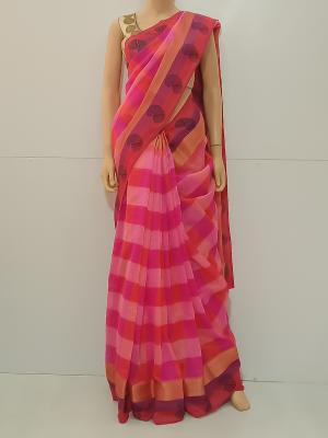 SAREE UPPADA FANCY COTTON PINK S0153 RS995