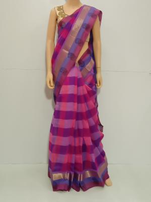 SAREE UPPADA FANCYCOTTON PINKPURPLE S0073 RS995