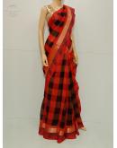 SAREE UPPADA FANCY COTTON BLACK RED S0139 RS995