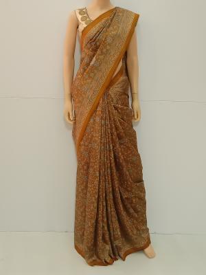 SAREE VISHAKA SANDYASILK HONEY DARK BROWN S0263 RS680 