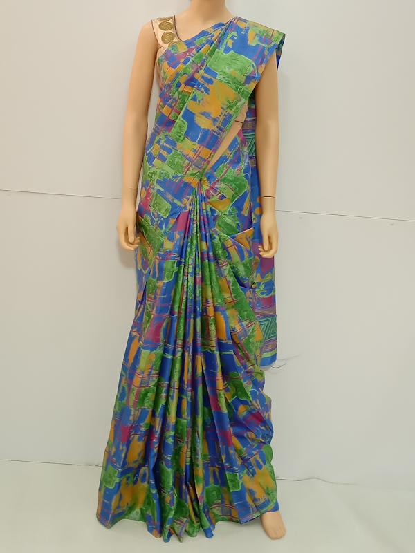 SAREE VISHAKA SANDYA SILK INDIGO GREEN S0252 RS550