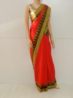 SAREE-AISHWARYA-FANCYCOTTON-STRAWBERRY-S0555-RS999