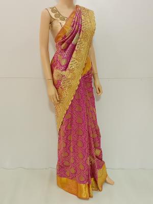 SAREE-WONDERLA-ARTSILK-PINK-S0502-RS3450. 