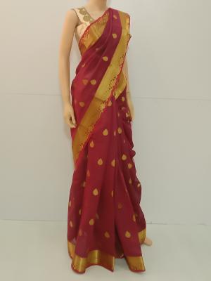 SAREE-BANARASI-KERALACOTTON-MEROON-S0164-RS765