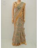 SAREE ALOK COTTON SILK GOLDEN GREY S0121 RS875