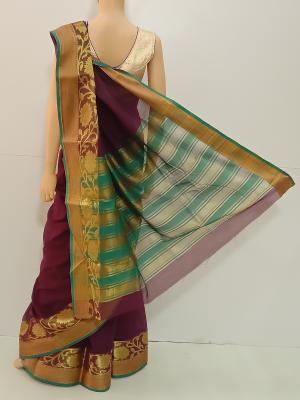 SAREE-HEENA-CHANDERICOTTON-DARKPURPLE-S0158-RS745
