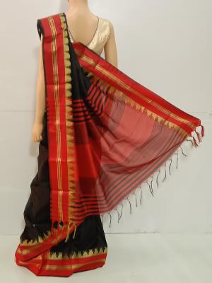 SAREE NILGIRI SILK COTTON BLACK S0145 RS800