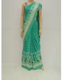 SAREE SEEMA CREPE DESTEMBER GREEN S0240 RS 750.