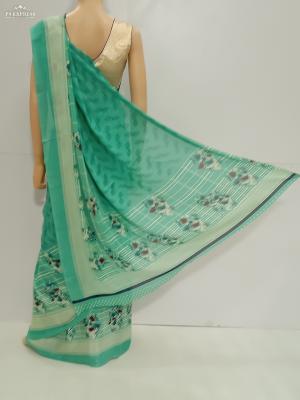 SAREE SEEMA CREPE DESTEMBER GREEN S0240 RS 750.