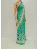 SAREE SEEMA CREPE DESTEMBER GREEN S0240 RS 750.