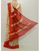 SAREE BARDANA JUTE COTTON GOLDEN RED S0118 RS880 