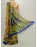 SAREE BARDANA JUTE COTTON GOLDEN BROWN S0119 RS880