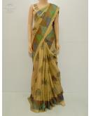 SAREE BARDANA JUTE COTTON GOLDEN BROWN S0119 RS880