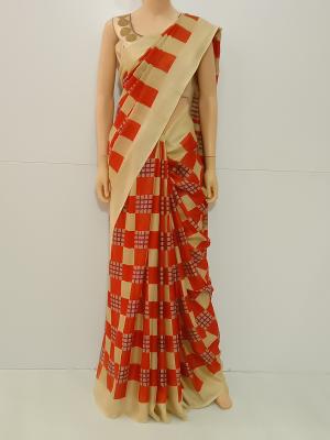 SAREE BARDANA JUTECOTTON GOLDENORANGE S0117 RS880