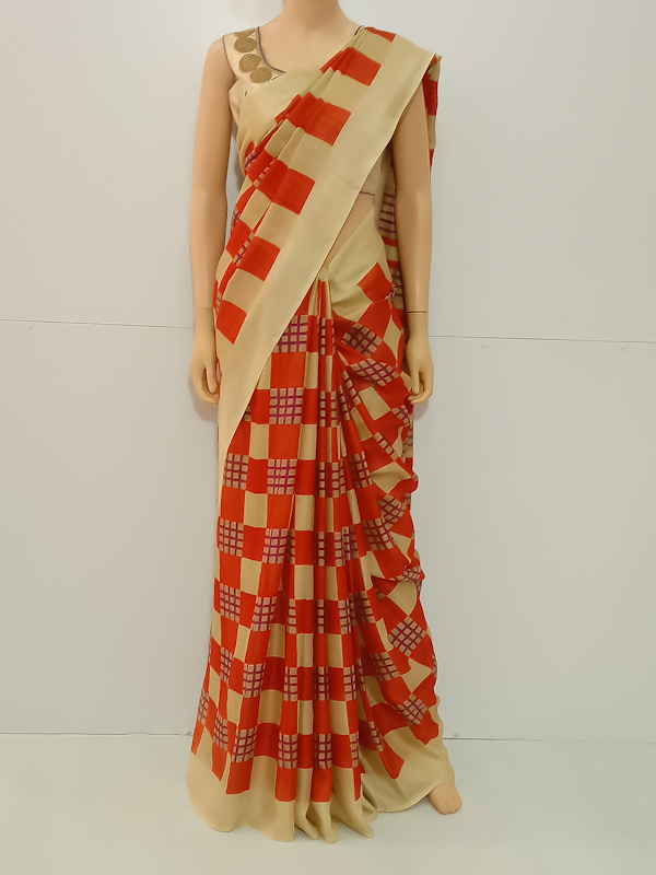 SAREE BARDANA JUTECOTTON GOLDENORANGE S0117 RS880