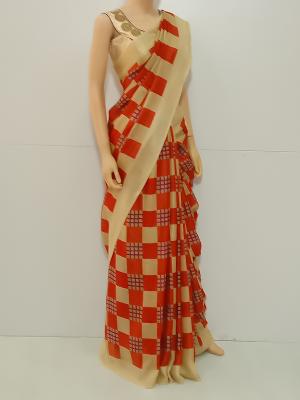 SAREE BARDANA JUTECOTTON GOLDENORANGE S0117 RS880