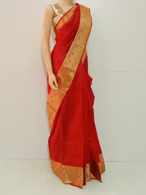 SAREE BHAGYASREE SILKCOTTON RED S0110 RS785