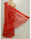 SAREE TAPATIYA KORACOTTON RED S0115 RS745