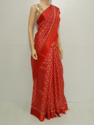 SAREE TAPATIYA KORACOTTON RED S0115 RS745