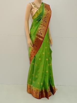 SAREE KANJIVARAM DESIGNER PATTU DHALL GREEN S0108 RS1135