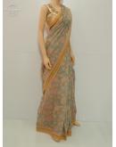 SAREE ALOK COTTON SILK GOLDEN GREY S0121 RS875
