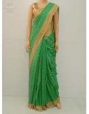SAREE BARDANA JUTE COTTON GOLDEN GREEN S0123 RS880