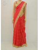 SAREE BARDANA JUTE COTTON GOLDEN PEACH S0122 RS880