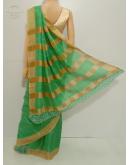 SAREE BARDANA JUTE COTTON GOLDEN GREEN S0123 RS880