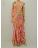 SAREE ALOK COTTON SILK BABY PINK S0130 RS875