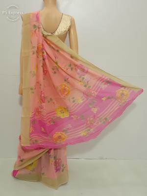 SAREE ALOK COTTON SILK BABY PINK S0130 RS875