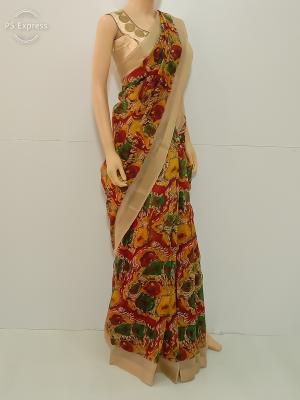 SAREE SANGITH SOFT COTTON RED GREEN S0129 RS890