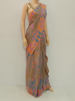 SAREE-AHIMSA-DESIGNERCREPE-CREAMBROWN-S0351-RS695