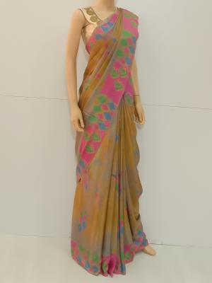 SAREE-AHIMSA-DESIGNERCREPE-KHAKIBROWN-S0359-RS695