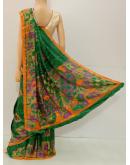 SAREE DHIBIYA SELF EMPEDD FOREST GREEN S0340 RS790