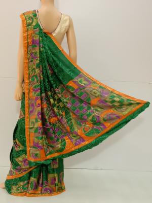 SAREE DHIBIYA SELF EMPEDD FOREST GREEN S0340 RS790