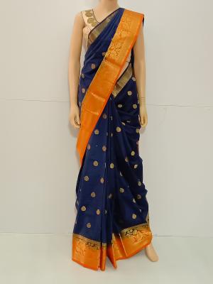 SAREE KANJIVARAM DESIGNERPATTU NAVYBLUE S0086 RS1135